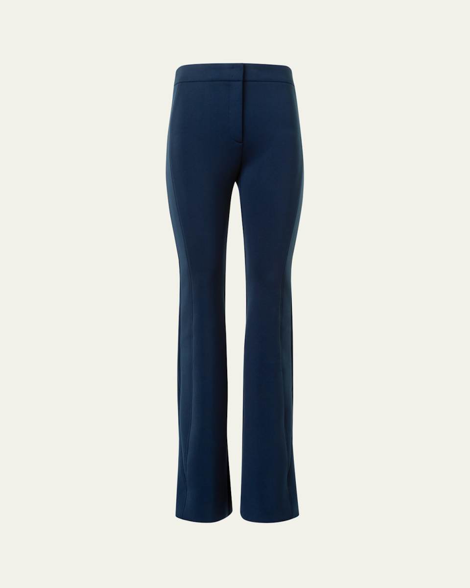 Faris Side-Stripe Techno Neoprene Bootcut Pants